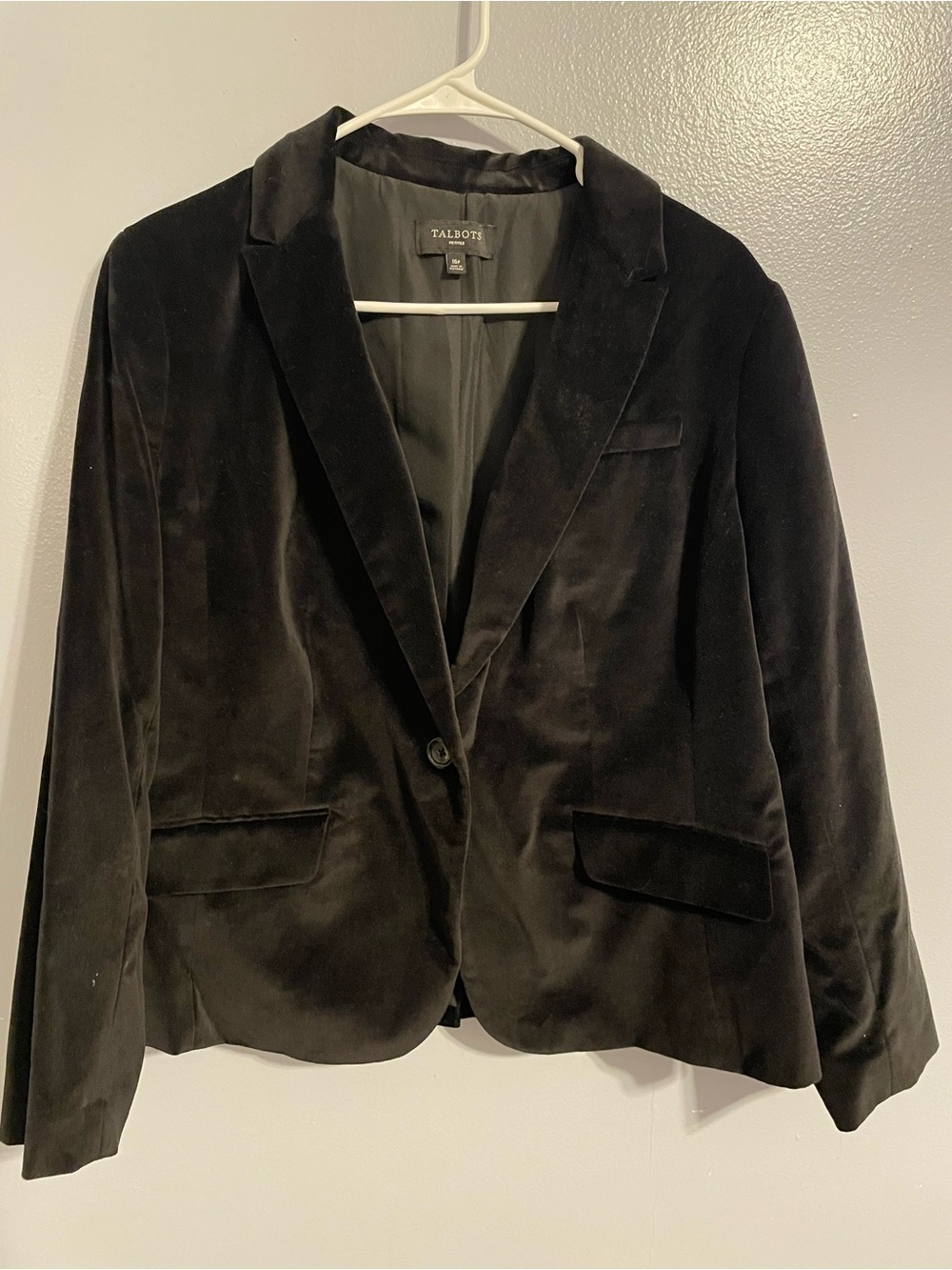 Talbots Black Velvet Blazer